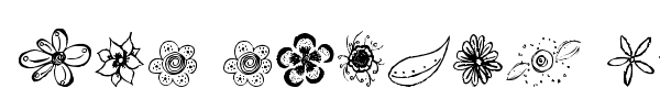MTF Flower Doodles font preview